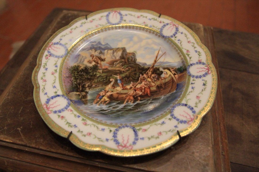 Plato de ala verde, escena marina