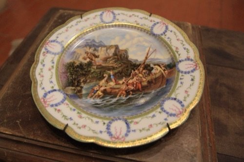 Plato de ala verde, escena marina